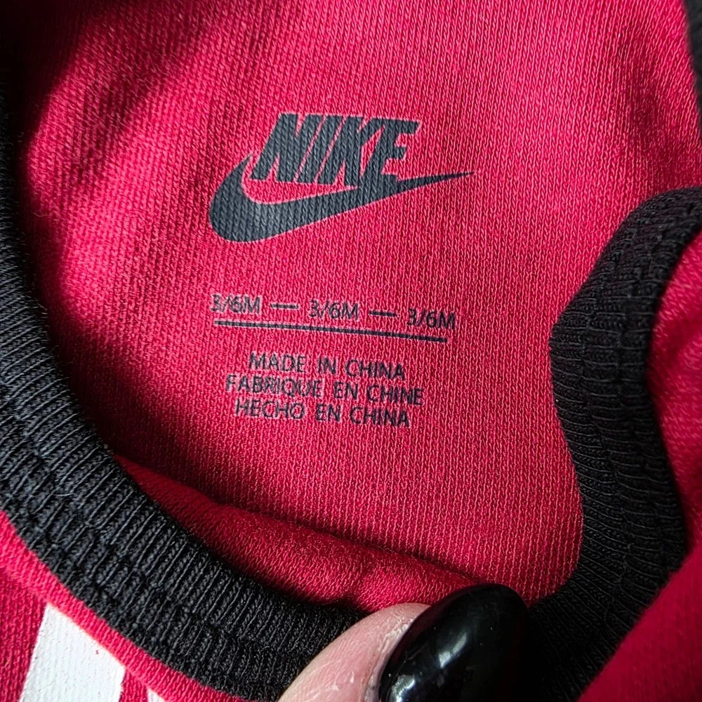 Nike Infant Boys My Way All Day Graphic Bodysuit Red Black 3-6M NWT